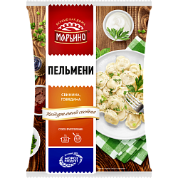 «МАРЬИНО» свинина и говядина пельмени